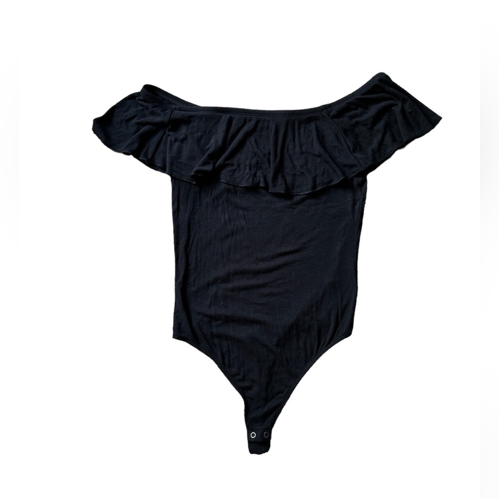 Express Off Shoulder Black Bodysuit